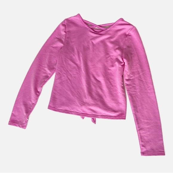 ACTIVE LIFE Girl’s Long Sleeve Pink Front Knot Top - Size 7-8 - Picture 2 of 7